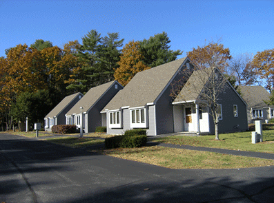exterior unit lawn with trees